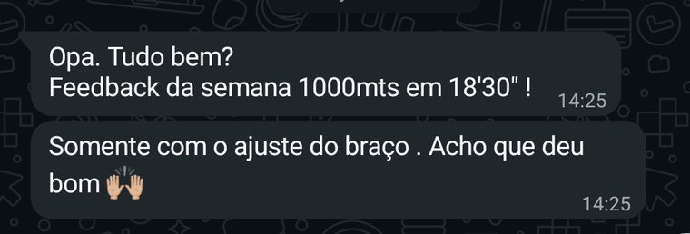 Depoimento de aluno do Personal Swim 1