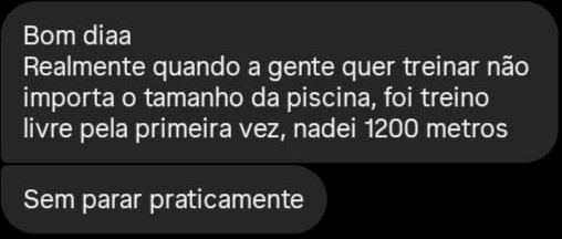Depoimento de aluno do Personal Swim 8